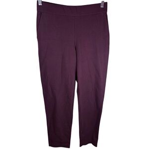 NWT Massimo Dutti Womens Burgundy Classic Pants Size‎ Medium Pockets Office Wear